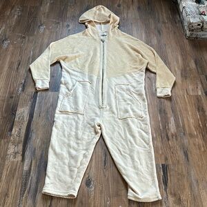 Free People Beach One Zip Up Sweatshirt Hooded Jumpsuit Onesie